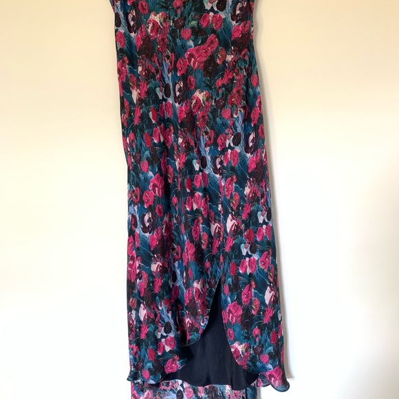 Haute Hippie Floral-Print Silk Asymmetric Skirt - Picture 2 of 5